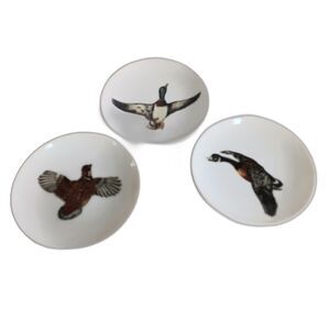 Vintage 1980s Bird Collection Small Plates by Calvert Reserve Whiskey